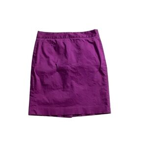 J Crew Factory Purple Stretch Midi Pencil Skirt Size 8